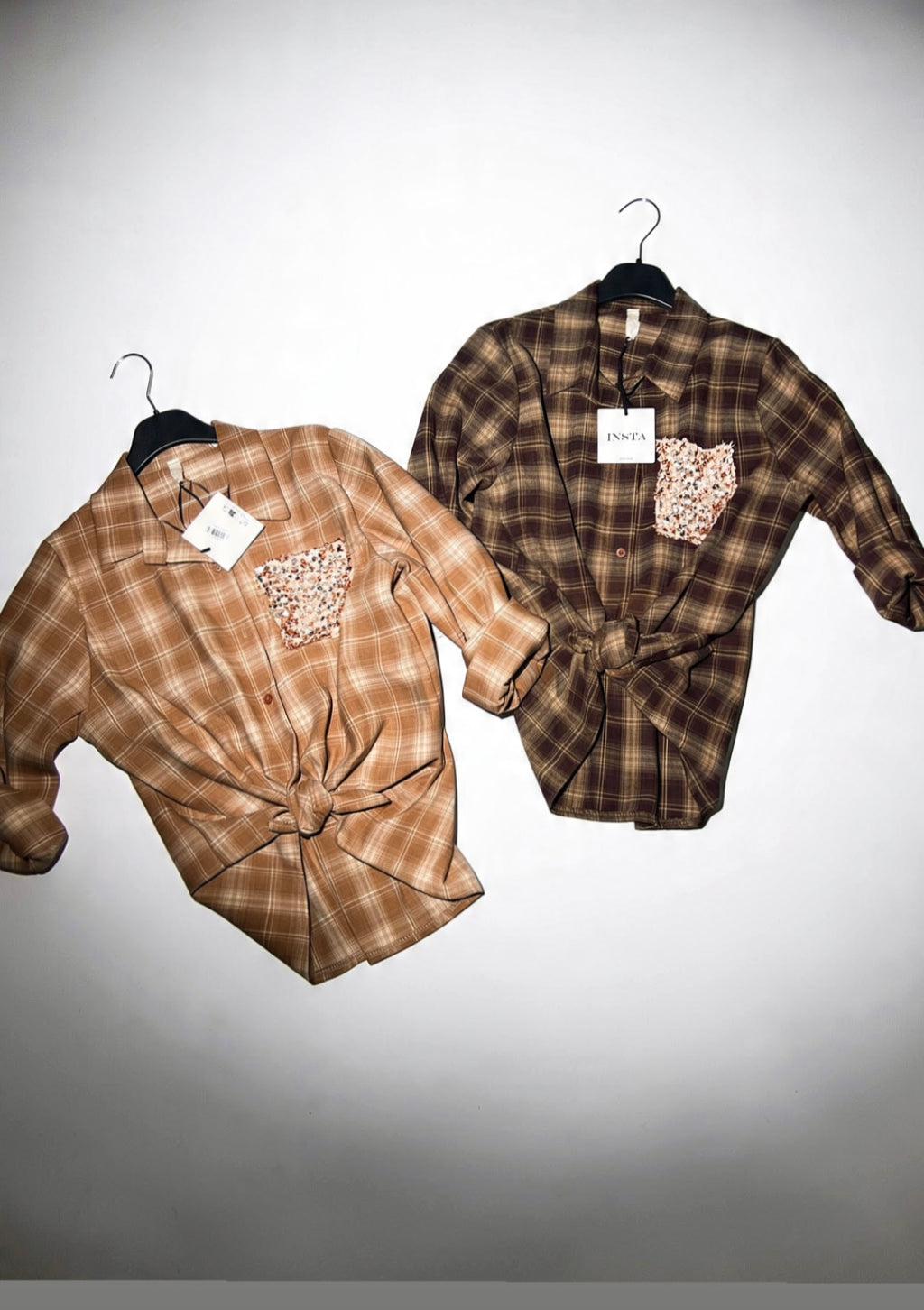 Camicia check tasca brilli