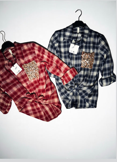 Camicia check tasca brilli