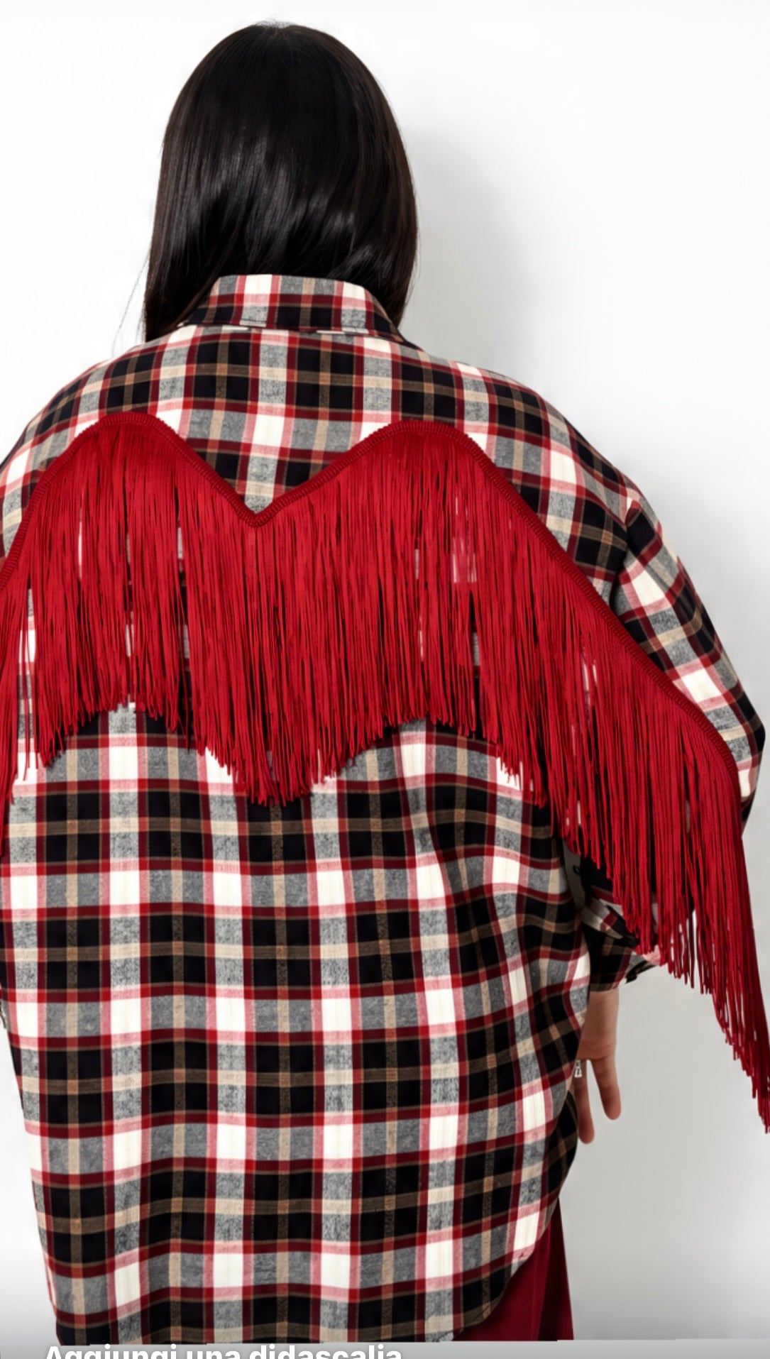 Camicia check frange